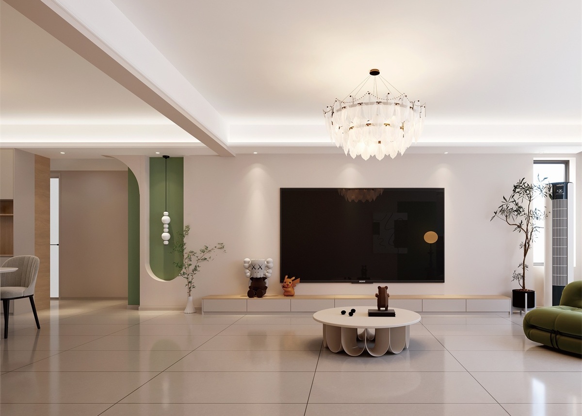 中海河山郡 | 133㎡輕法式浪漫，『奶油白+薄荷綠』美的剛剛好！