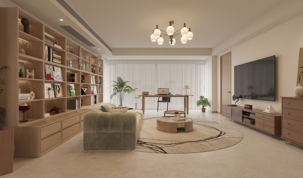 舊房改造 | 住進(jìn)知識(shí)分子味的松弛原木家，170平“高智感”百看不厭！