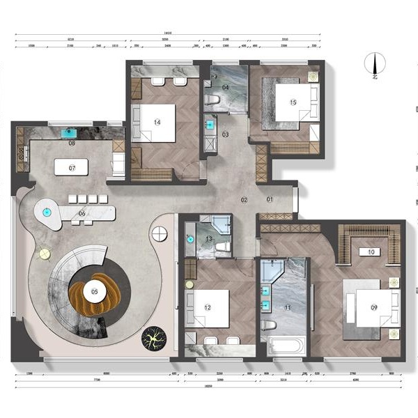 230平米戶型平面布置圖_看圖王