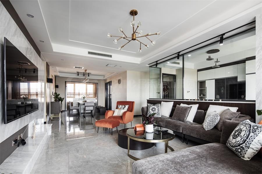 實(shí)景拍攝丨濱河壹號 160㎡現(xiàn)代輕奢裝修實(shí)景圖