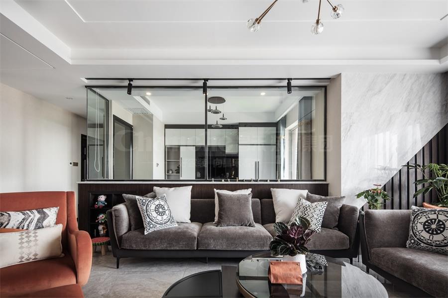 實(shí)景拍攝丨濱河壹號 160㎡現(xiàn)代輕奢裝修實(shí)景圖