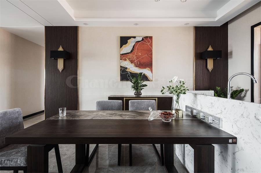 實(shí)景拍攝丨濱河壹號 160㎡現(xiàn)代輕奢裝修實(shí)景圖