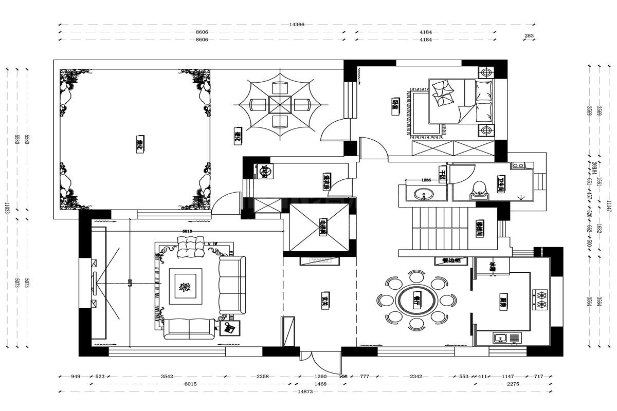 一樓平面布置圖-Model 副本 一樓平面布置圖-Model 副本